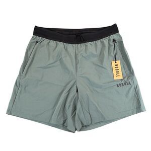 NWT Nobull Sz L Men’s Solid Stretch 7” Short Light Green Performance Gym Shorts